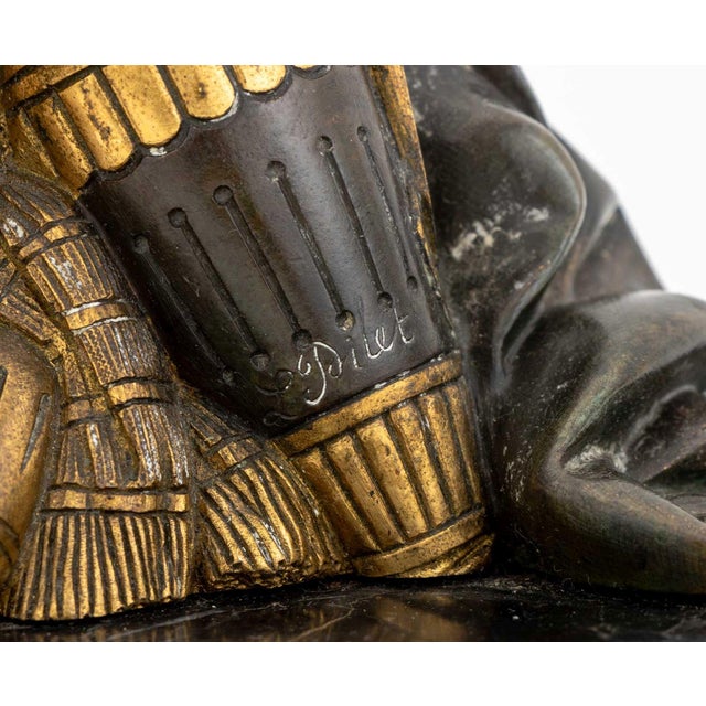 Leon Pilet "Cleopatra" Patinated Bronze, 19th C. For Sale In New York - Image 6 of 6