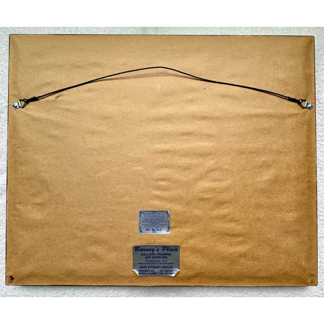 Early 20th Century French Watercolor Brittany Landscape "La Promenade Larmor 5" – Framed With Tru Vue Conservation Glass For Sale - Image 9 of 10