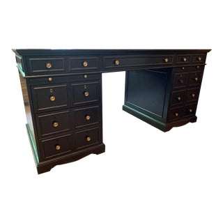 1990s English Style Partner Writing Desk For Sale