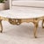 Vintage French Louis XV Style White Marble Top Small Round Coffee Table. Item features white and dark gold paint...