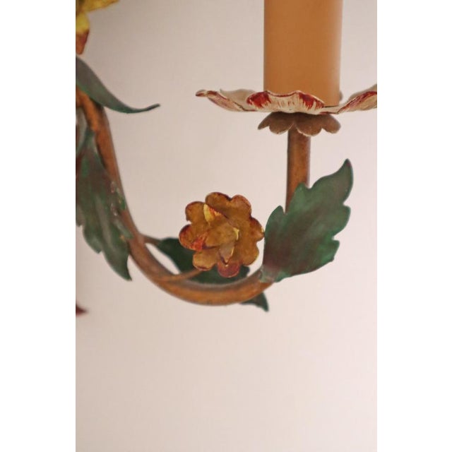 Floral Two-Armed Wall Lights, Italy, 1970s, Set of 2 For Sale - Image 12 of 18