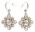 Chanel Silver CC Argyle Crystal Hoop Piercing Earrings, A Pair For Sale