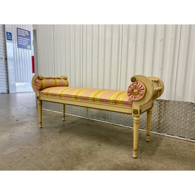Neoclassical 1960s Neoclassical Style Bench For Sale - Image 3 of 12