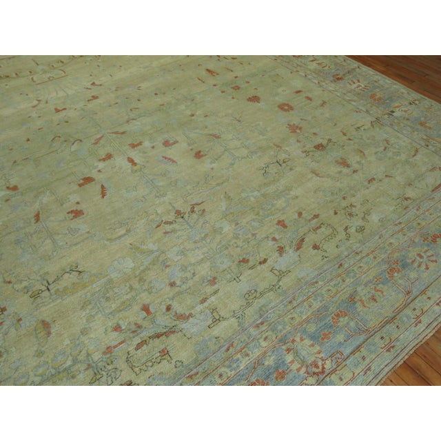 Early 20th Century Zabihi Collection Oversize Pale Persian Antique Rug For Sale - Image 5 of 12