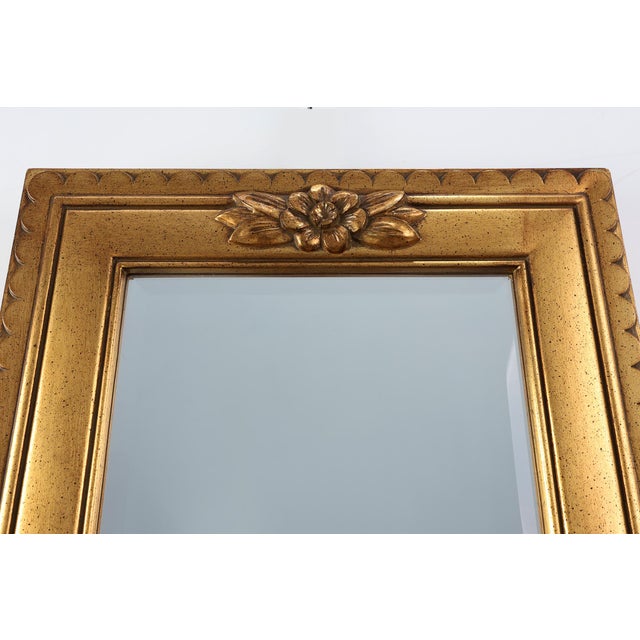 Vintage Rectangular Gilt Resin Mirror from Deknudt, Belgium, 1950s For Sale - Image 9 of 11