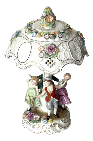 Porcelain Lithophane Table Lamp, 1950s