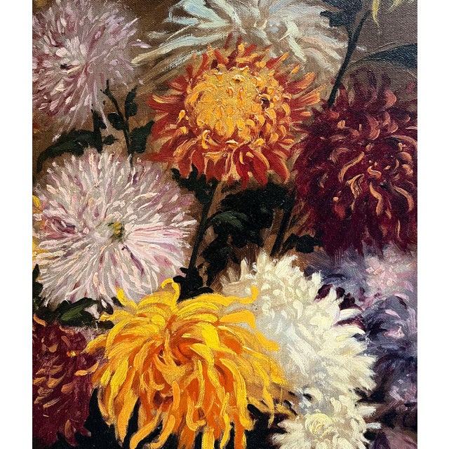 Albert Duplain, Flowers in a Big Vase, Oil on Canvas, 1925 For Sale - Image 6 of 12