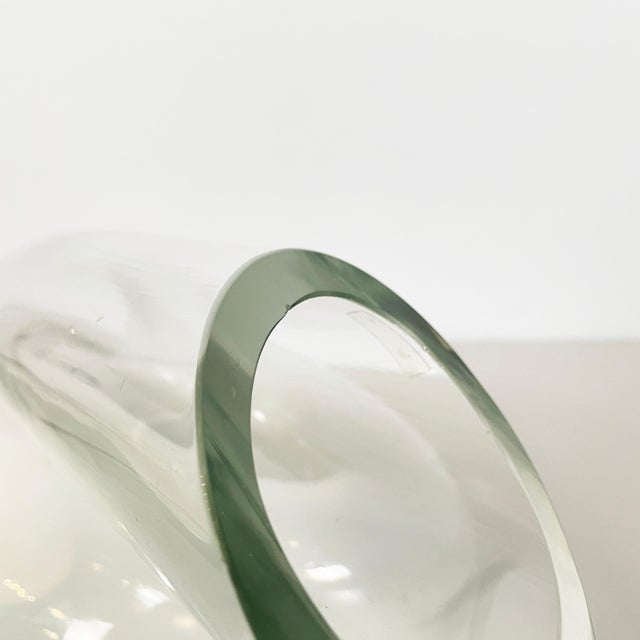Italian Modern Knotted Table Lamp in Opaline and Transparent Glass, 1980s For Sale - Image 11 of 16