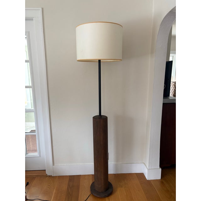 Industrial Floor Lamp Made From Repurposed Old Conveyor Belt For Sale - Image 4 of 12