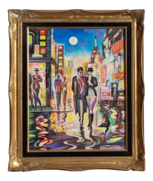 Erik Freyman, Night Stroll, Acrylic