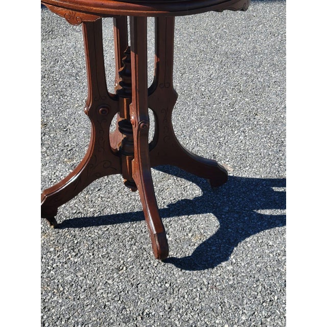 19th Century American Victorian Marble Side Table For Sale - Image 18 of 18