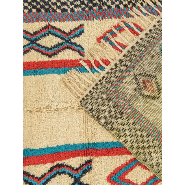 Beige Vintage Azilal Berber Rug For Sale - Image 8 of 9