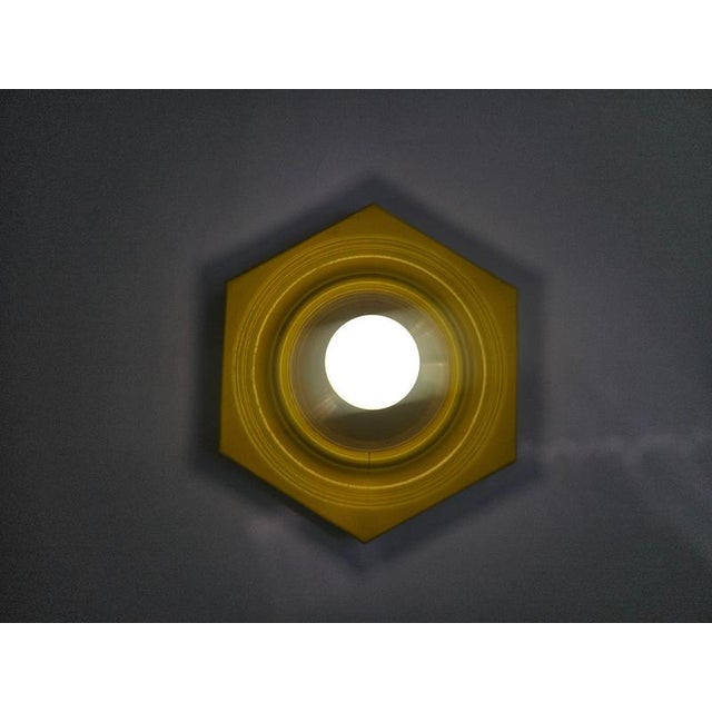 Mid-Century Yellow Ceiling Lamp, Italy, 1970s For Sale - Image 11 of 15
