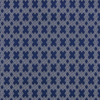Sample - Schumacher Hix Fabric in Navy For Sale