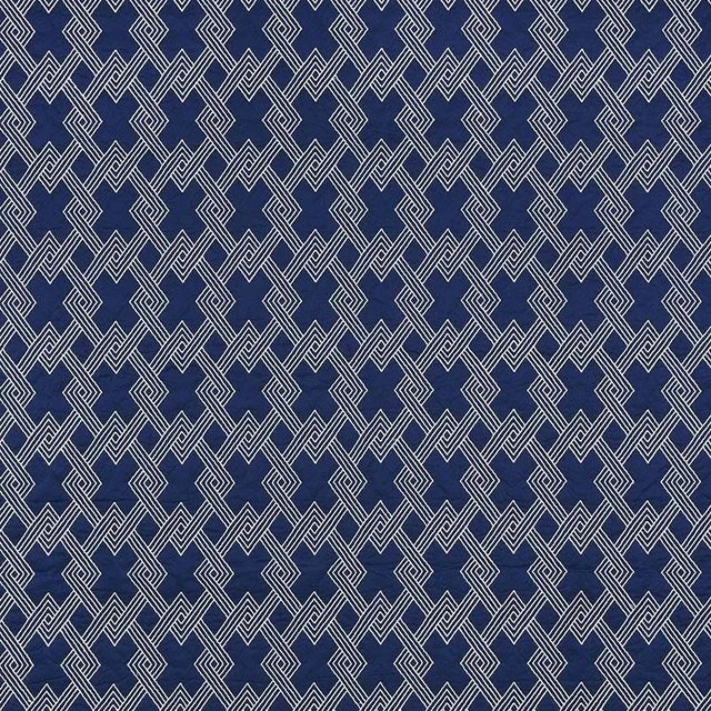 Sample - Schumacher Hix Fabric in Navy For Sale