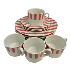 1990’s Christopher Stuart Fine China “Capri Rose” - a Set of 12 Pieces