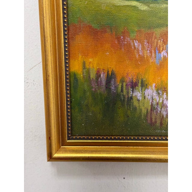Impressionist Painting of White House in Flower Field, Framed For Sale - Image 12 of 12