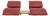 Free Motion 2-Seater Sofa in Oak and Red Leather from Koinor For Sale