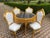 1970s Italian Baroque Gold Marble Leather Dining Set 5Pc For Sale - Image 13 of 18