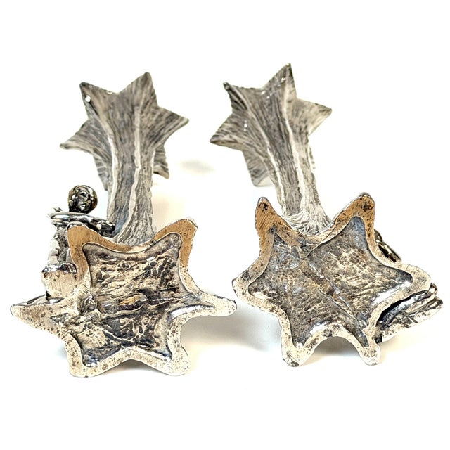 Yaacov Heller Adam and Eve Sterling Silver Candlesticks, Pair, 1993 For Sale - Image 10 of 18