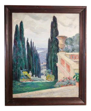 After Jean Perret, Provencal Landscape, 20th-Century, Oil on Canvas, Framed