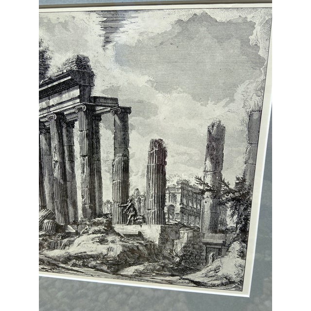 Mid 20th Century Roman Temple Ruin Etching After Giovanni Battista Piranesi For Sale In Indianapolis - Image 6 of 8