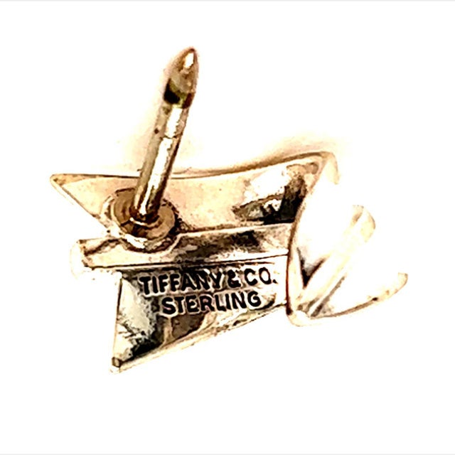 Tiffany & Co Estate "Wave" Tie Pin Sterling Silver 2.7 Grams For Sale - Image 4 of 12