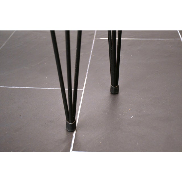 Wood Swedish Modern Oak and Metal Flower Bench, 1950s For Sale - Image 7 of 9