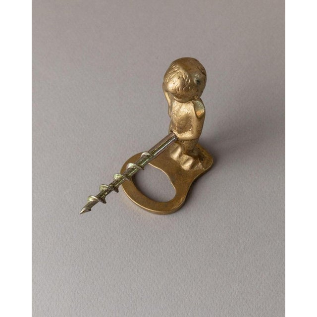 Mid-Century Metal Bottle Opener Boy Figurine, Italy, 1960s For Sale - Image 4 of 13