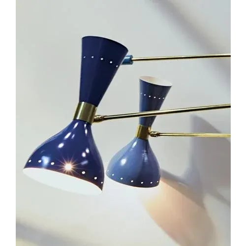 Chandelier in Brass by Silvio Piattelli For Sale - Image 12 of 13