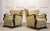Brown Vintage Swedish Wingback Chairs with Golden Velvet and Carved Oak Armrests, 1920s, Set of 2 For Sale - Image 8 of 11