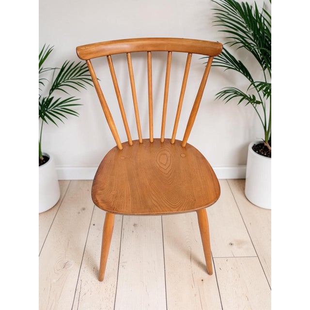 Ercol Mid-Century Modern Dining Chairs in Beech and Elm by Lucian Ercolani for Ercol, 1960s, Set of 4 For Sale - Image 4 of 16