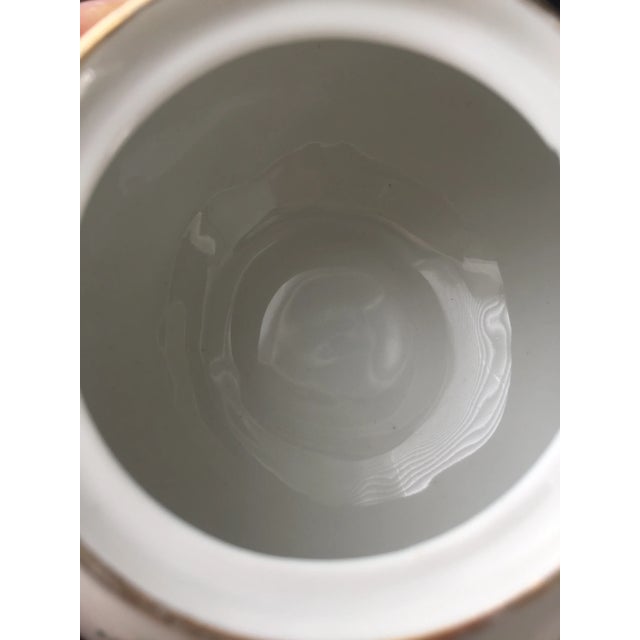 Ceramic Antique Limoges Wm Guerin Porcelain Sugar & Creamer Set With Small Roses and Gold Trim For Sale - Image 7 of 12