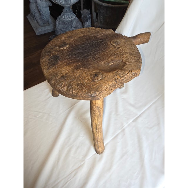Rustic Mexican Milking Stool For Sale - Image 4 of 8