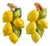 Vintage-Style Italian Majolica Lemon Wall Plaques by Bassano Del Grappa Ceramiche - Pair For Sale
