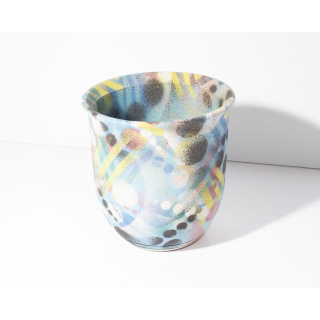 Contemporary r.e. Johnson 1994 Postmodern Studio Pottery Vase For Sale - Image 3 of 7