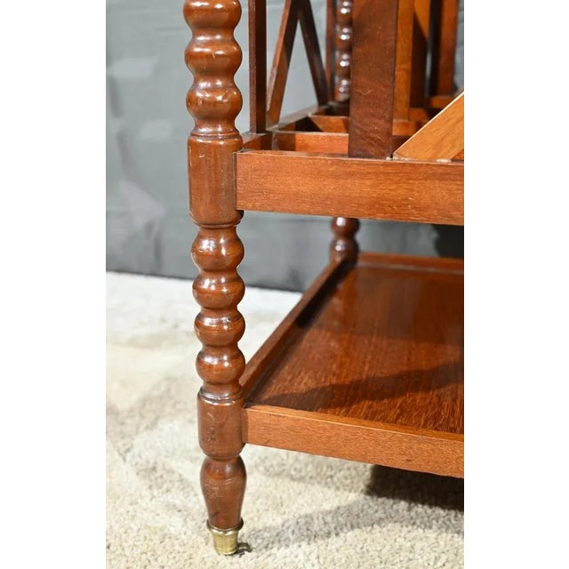 Louis Philippe Magazine Rack in Mahogany For Sale - Image 10 of 18