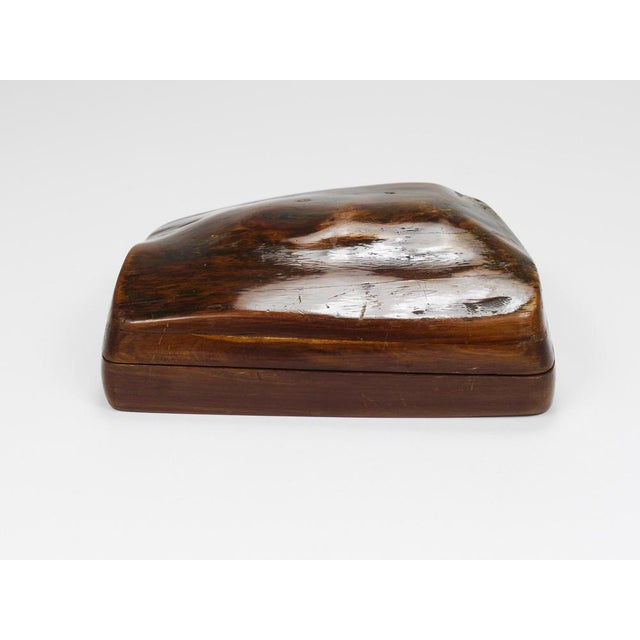 Hand-Carved Organic Wooden Box with Lid, France, 1950s For Sale - Image 10 of 18