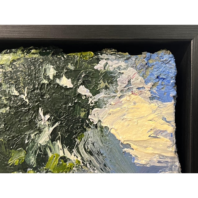 Impasto Oil Painting of Oak Tree in Yellow Corn Field in the English Countryside For Sale - Image 12 of 12