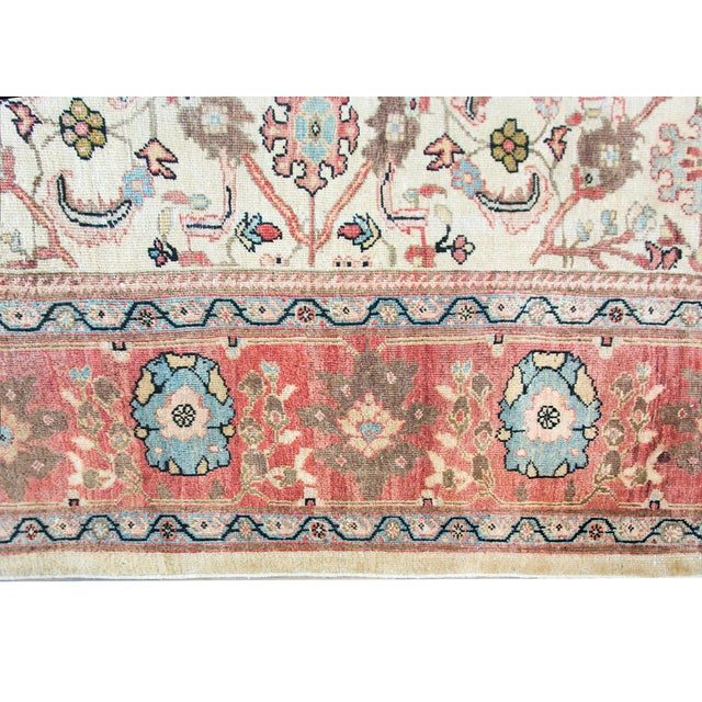 Textile Early 20th Century Persian Sultanabad Rug For Sale - Image 7 of 13