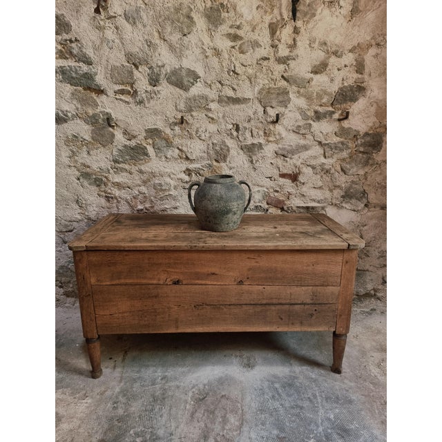Antique Early 19th Century French Oak Blanket Chest on Stand For Sale - Image 16 of 18