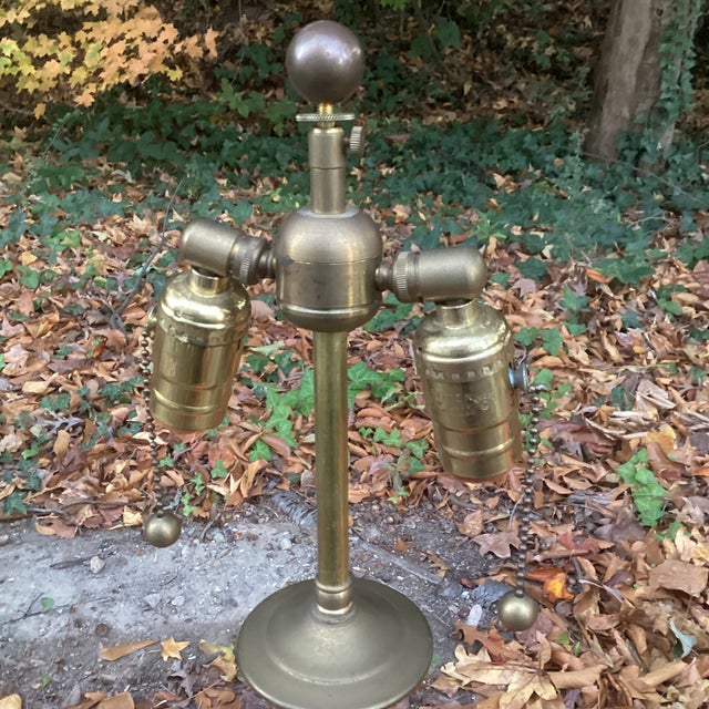 2010s Pair of Christopher Spitzmiller "Aurora" Lamps in Burnt Orange With Gilt Bases For Sale - Image 5 of 8