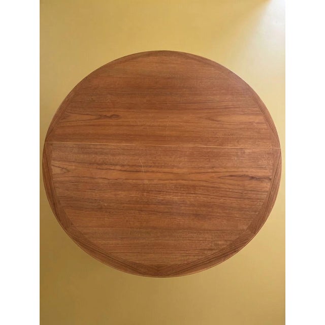 Mid-Century Modern Vintage Danish Round Teak Table, 1950s For Sale - Image 3 of 4