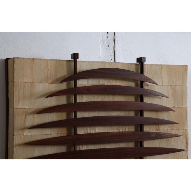 Sculptural Walnut and Paper Wall Lights, Italy, 1960s For Sale - Image 14 of 17
