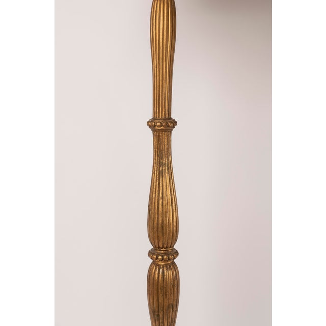 Wood French Gilt Wooden Floor Lamp in the Style of Paul Follot, 1940 For Sale - Image 7 of 11