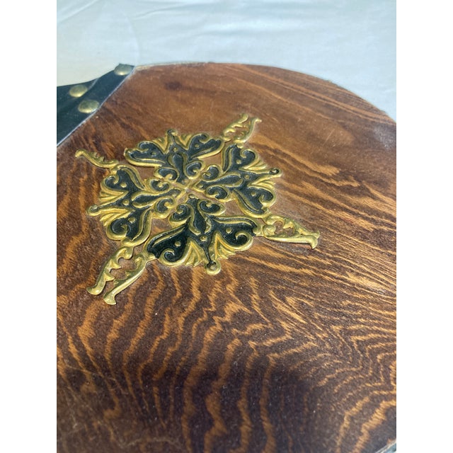 Midcentury Wood & Brass Fireplace Bellows For Sale In Oklahoma City - Image 6 of 9