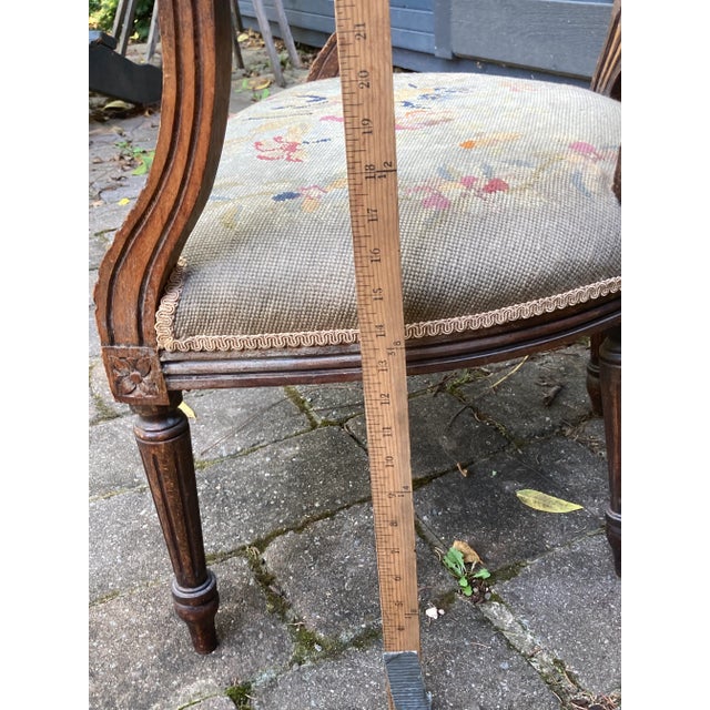 Antique Needlepoint Bergere Chair Chairish