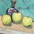 Vintage Boho Original Apples Still Life Oil on Board For Sale In West Palm - Image 6 of 9