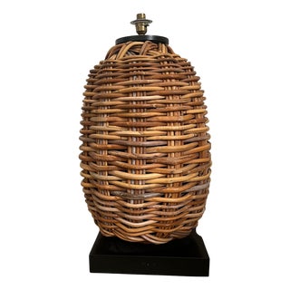 Large Bamboo Table Lamp For Sale