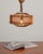 Hand-woven bamboo pendant lamp with a cylindrical frame and rattan chain. 75 cm long electrical cord. 1970s. Woven rattan...